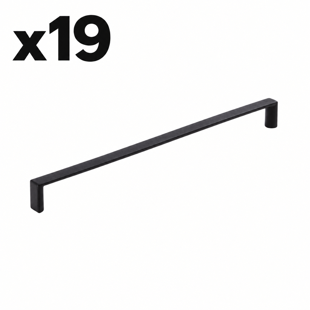 19 x Amerock BP37294 Metro 8-13/16 Inch Center to Center Handle Cabinet Pull Matte Black