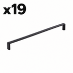 19 x Amerock BP37294 Metro 8-13/16 Inch Center to Center Handle Cabinet Pull Matte Black