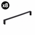 8 x Amerock BP37292 Metro 6-5/16 Inch Center to Center Handle Cabinet Pull Matte Black