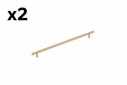 2 x Amerock Bar Pulls 16-3/8 Inch (416mm) Center-to-Center Champagne Bronze Cabinet Pull