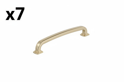 7 x Surpass 6-5/16 in. (160mm) Classic Golden Champagne Arch Cabinet Pull