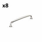 8 x Amerock BP36796 Renown 6-5/16 Inch Center to Center Handle Cabinet Pull Polished Nickel