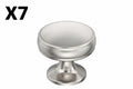 7 x Amerock BP36793 Renown 1-1/4 Inch Mushroom Cabinet Knob Polished Nickel Cabinet Hardware Knobs Mushroom