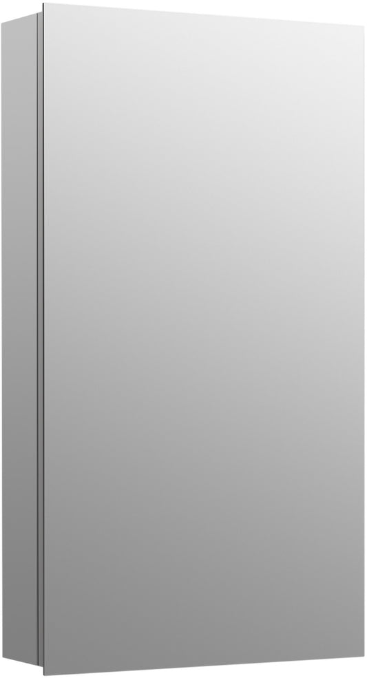 Kohler 55061-NA Embark Slim Medicine Cabinet Mirror, Adjustable Shelves with Mirrored Door, 15 in. W x 26 in. H