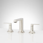 Signature Hardware 953982 Sefina 1.2 GPM Widespread Bathroom Faucet with Pop-up Drain Assembly Brushed Nickel