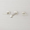 Signature Hardware 953983 Sefina 1.2 GPM Wall Mounted Widespread Bathroom Faucet with Pop-up Drain Assembly Brushed Nickel