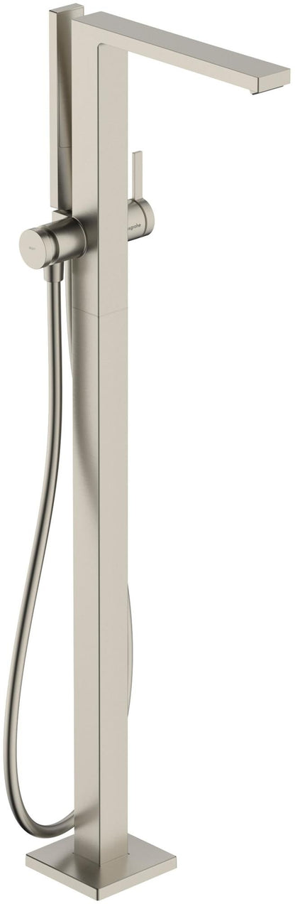 hansgrohe Tecturis E 1-Handle Freestanding Bathtub Faucet with Handshower 1.75 GPM Flow Rate in Brushed Nickel 73445821