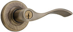 Kwikset 405Bl-S Balboa Reversible Keyed Entry Door Leverset - Brass