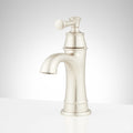 Signature Hardware 948570 Beasley 1.2 GPM Single Hole Bathroom Faucet with Pop-up Drain Assembly Brushed Nicke