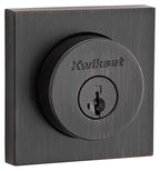 Halifax Square Rose Single Cylinder Deadbolt SmartKey with 6AL Latch