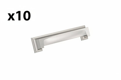 10 x Appoint 5-1/16 in. or 6-5/16 in. (128mm or 160mm) Traditional Polished Nickel Cabinet Cup Pull