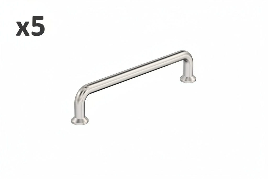 5 x Factor 5-1/16 in. (128 Mm) Modern Polished Nickel Arch Cabinet Pull