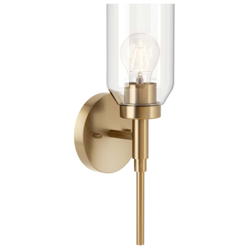 Kichler Madden 1-Light Bathroom Wall Light, Champagne Bronze