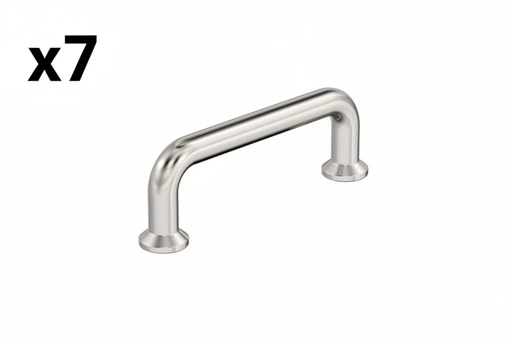 7 x Factor 3 in. (76 Mm) Modern Polished Nickel Arch Cabinet Pull
