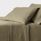 Twin Cotton Jersey Sheet Set Heather Green - Threshold™: Includes 1 Pillowcase Elastic Fitted Sheet OEKO-TEX Certified