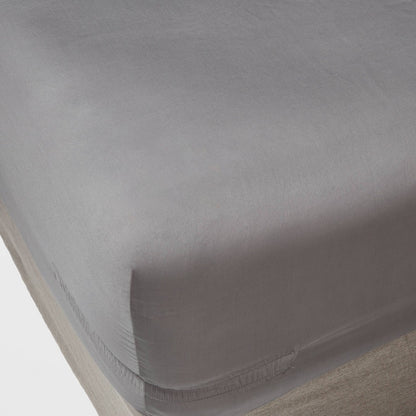 King 400 Thread Count Performance Fitted Sheet Dark Gray - Threshold™: Cotton Sateen Machine Washable Fits 18’’