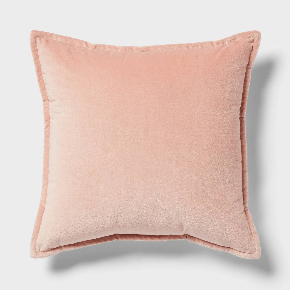Velvet Reverse Oblong Dec Pillow Light Terracotta - Threshold - *Home Decor & Curtains