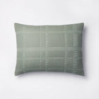 King Waffle Matelasse Quilt Sham Light Teal Green - Threshold™ Designed with Studio McGee: Cotton Texture Zipper