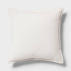 Velvet Reverse Oblong Dec Pillow Ivory - Threshold™: Indoor Cotton Fabric Polyester Fill Sewn Seam Closure - *Home