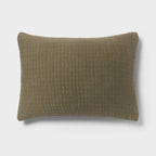 Standard Jersey Quilt Sham Dark Olive Green - Threshold™: Cotton Knitted Machine Washable No Flange - *Bedding