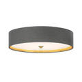 DESIGNERS FOUNTAIN Stacy LED Flush Mount Ceiling Light, 16 Inch Fixture for Kitchen, Bedroom, and Hallway, Dimmable, Gray with Brushed Gold, EV1588C3-338