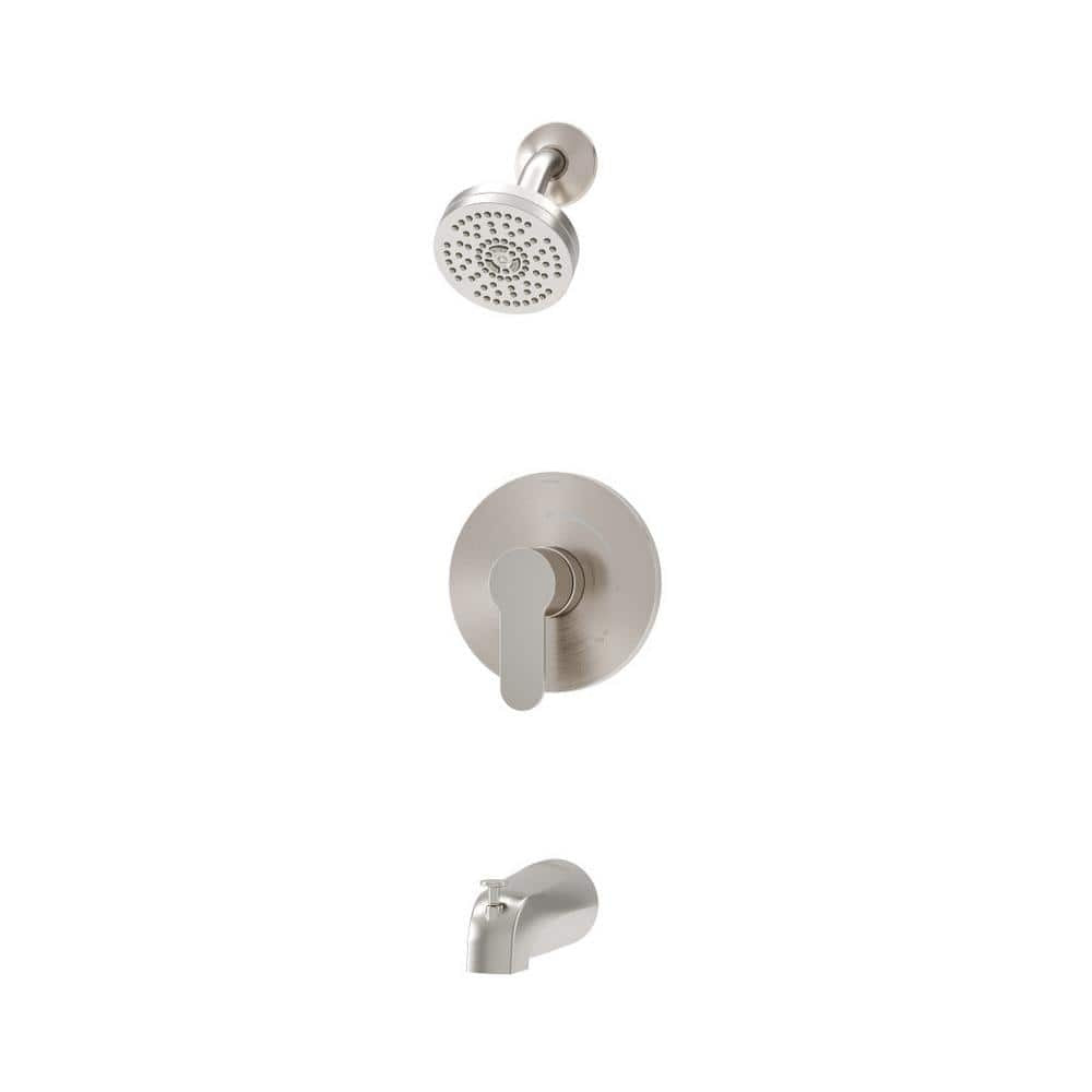 Symmons 679215TRM Identity HydroMersion Tub and Shower Trim Package with 1.5 GPM Multi Function Shower Head Satin