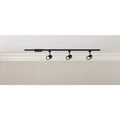 4 Ft. Black Integrated LED Linear Track Lighting Kit with Cylinder Heads 3-Light - *Lighting & Electrical