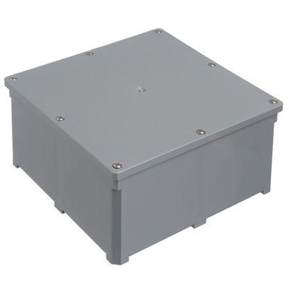 8 in. X 8 in. X 4 in. Gray Electrical PVC Junction Box (E989N-CAR)