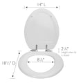 Dalton Elongated Toilet Seat Close Front Toilet Seat in White - *Plumbing