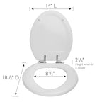 Dalton Elongated Toilet Seat Close Front Toilet Seat in White - *Plumbing