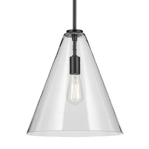 See Desc Kichler Everly 15" Wide Pendant Black