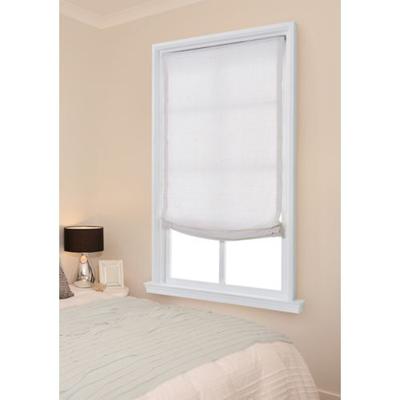 Chicology White Cordless Light Filtering Privacy Polyester Roman Shade 35 in. W x 64 in. L