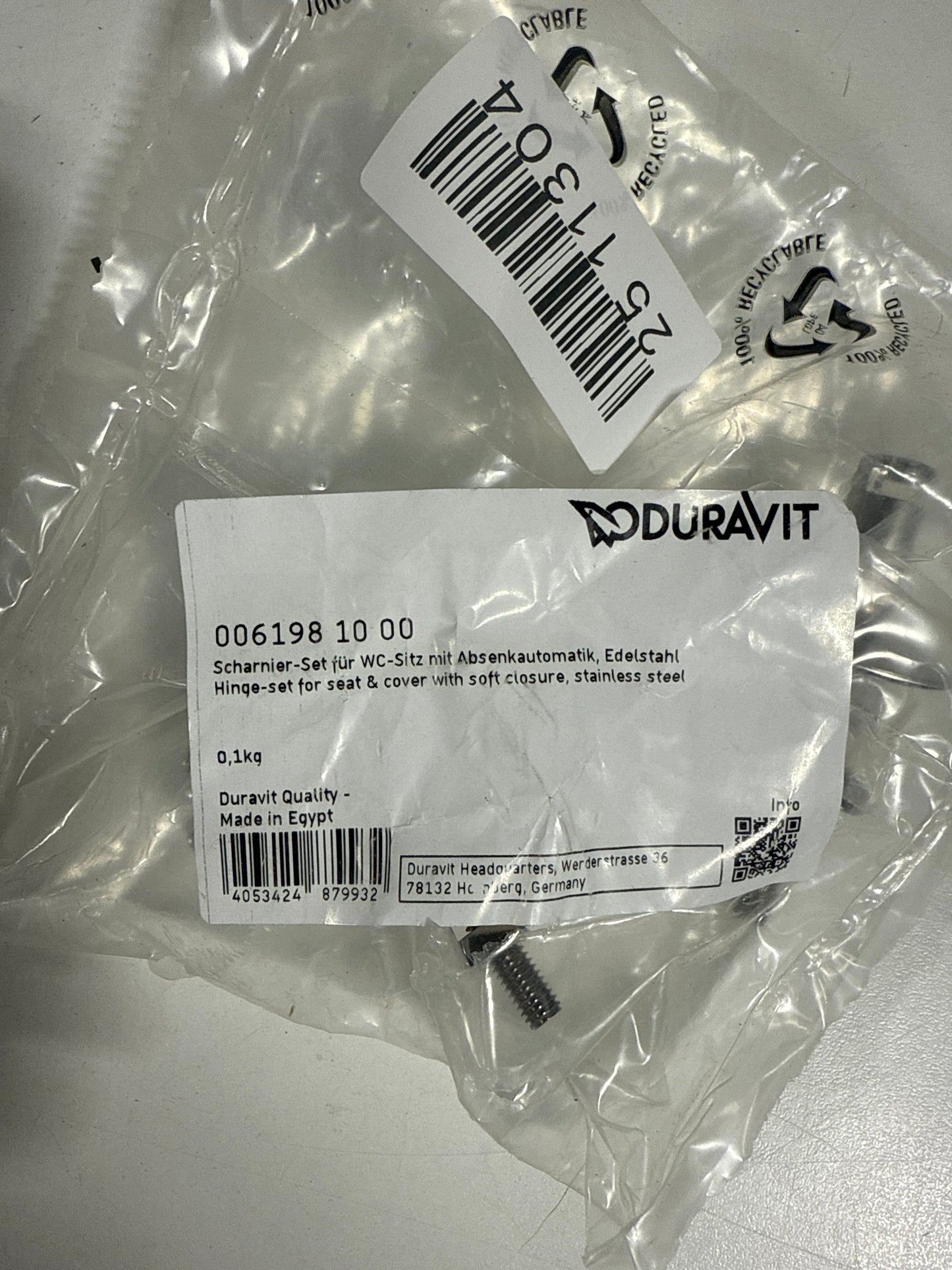 Duravit Durastyle Toilet Seat Hinges 0061981000