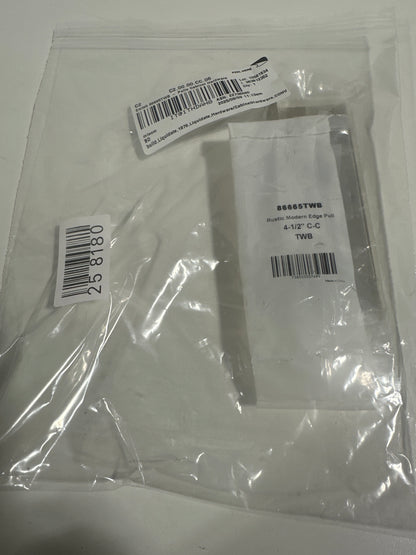 Emtek 86665 Rustic Modern 4-1/2 Center to Center Finger Cabinet Pull from the Sandcast