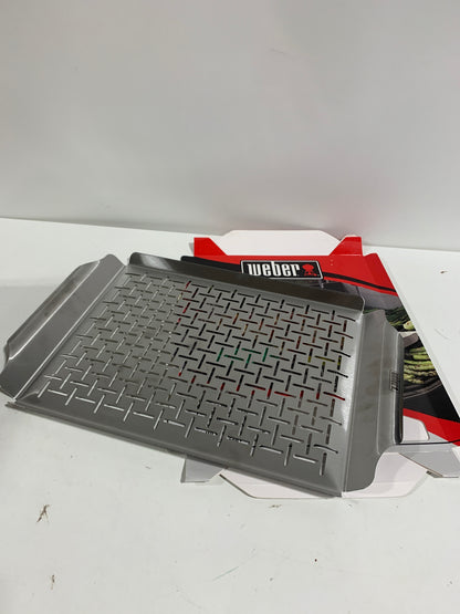 Weber - Deluxe Large Grilling Pan - Stainless Steel