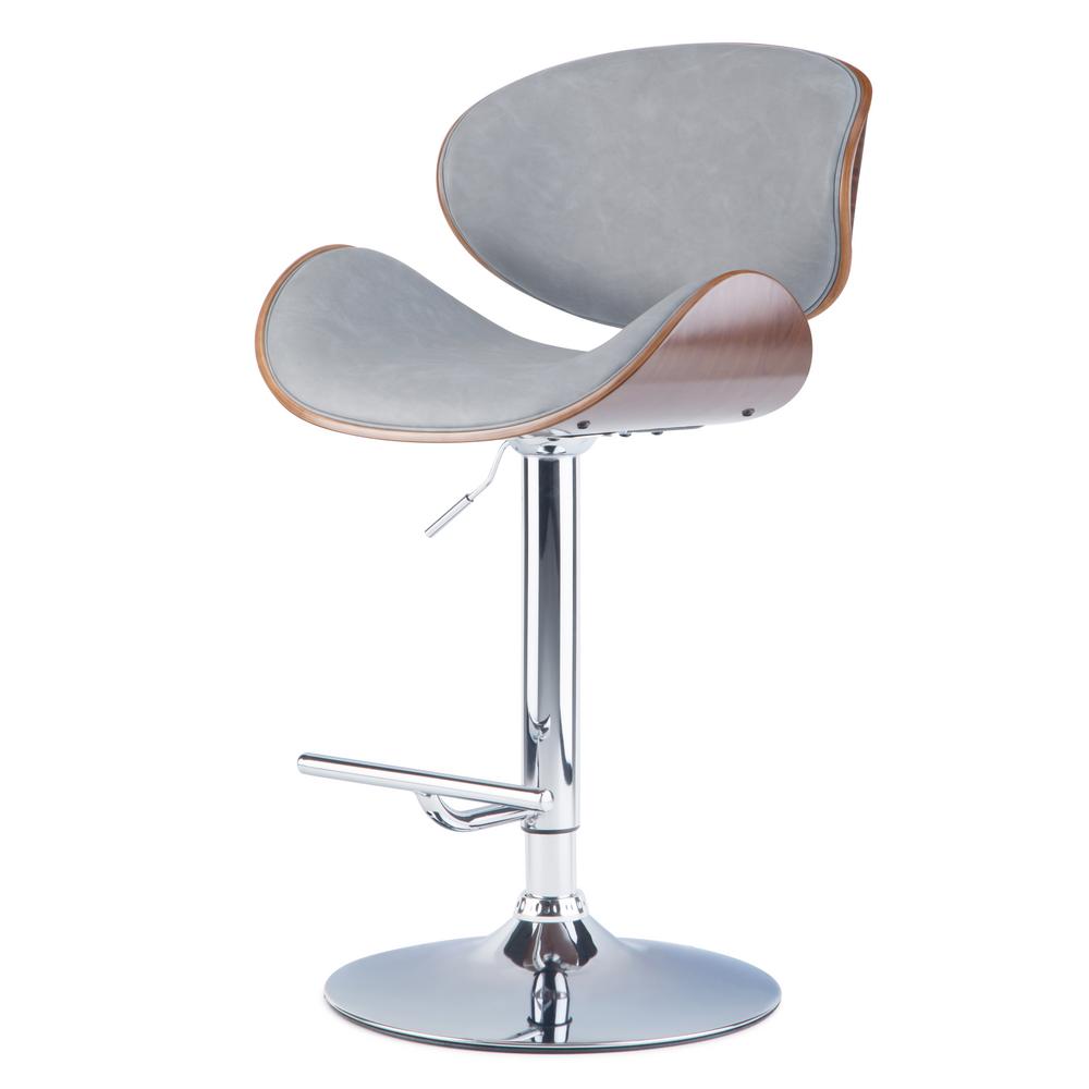 Simpli Home Marana Adjustable Barstool - Grey