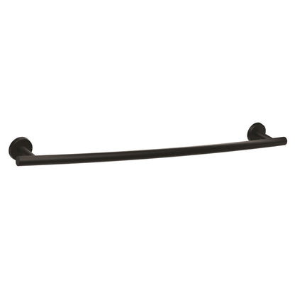 Amerock BH26544MB | Matte Black Towel Bar | 24 in (610 mm) Towel Rack | Arrondi | Bathroom Towel Holder | Bathroom Hardware | Bath Accessories