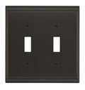 Amerock BP36501 Candler Double Switch Outlet Wall Plate Black Bronze Wall Controls Wall Plates Switch Plates