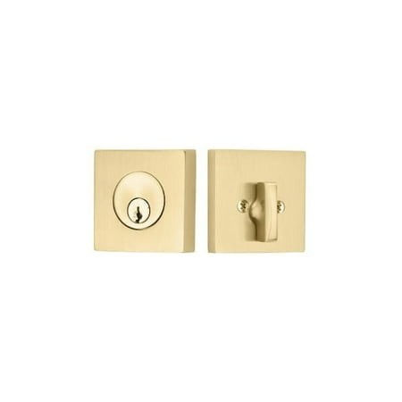 Emtek 8469US4 Square Brass Modern Single Cylinder Keyed Entry Deadbolt - *Tools Hardware & Misc