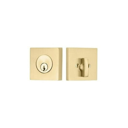 Emtek 8469US4 Square Brass Modern Single Cylinder Keyed Entry Deadbolt - *Tools Hardware & Misc