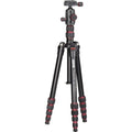 Sunpak - TravelLite Pro Reverse Folding 63’’ Tripod - Black with Red Accents - *Cameras Camcorders & Drones