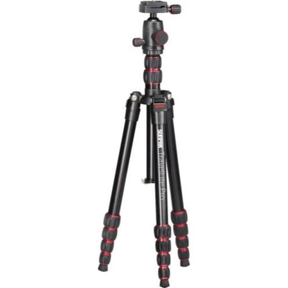 No Mount Plate Sunpak - TravelLite Pro Reverse Folding 63" Tripod - Black with Red Accents