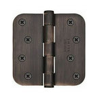 Emtek 91034 4" x 4" Plain Bearing 5/8" Radius Corners Mortise Hinge - Pair, Oil Rubbed Bronze