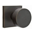 EMTEK Square Rosette Passage Set with Matching Finish Round Knob -5110ROUUS10B - Oil Rubbed Bronze (US10B)