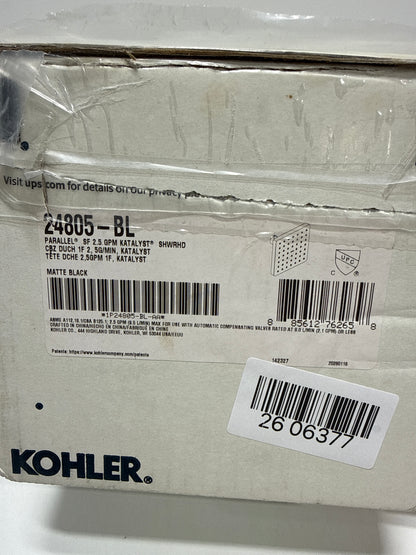 Kohler 24805-BL Parallel® Single-function showerhead, 2.5 gpm, Matte Black