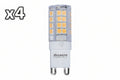 4 x Bulbrite 4.5W 120V T4 G9 LED Clear Bulb