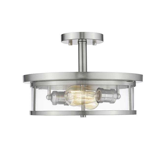 Z-Lite Savannah 13 Inch 2 Light Semi Flush Mount Savannah - 462SF14-BN - Transitional