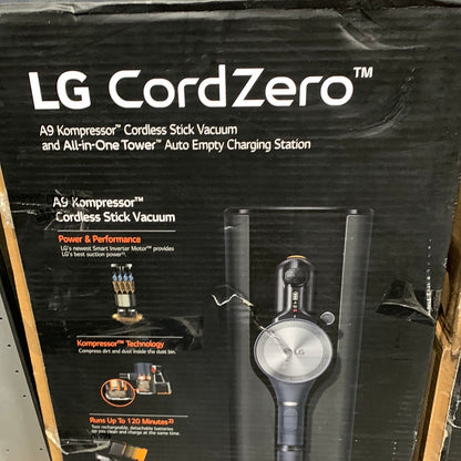 LG - CordZero All-in-One Cordless Stick Vacuum with Auto Empty - Iron Grey