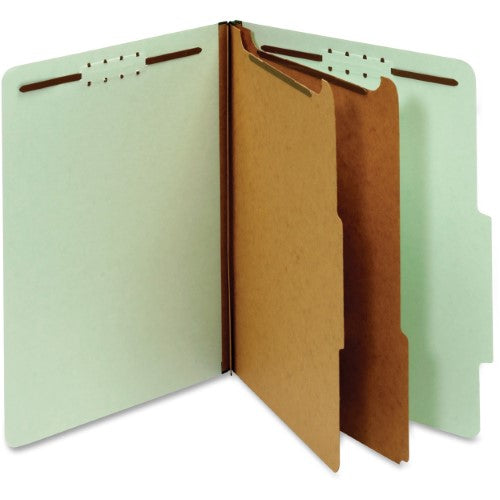 Pendaflex PFX24076R 2-divider Recycled Classification Folders 10 / Box Light Green