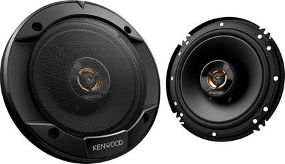 Crack See Desc Kenwood - Road Series 6-1/2" 2-Way Car Speakers with Cloth Cones (Pair) - Black